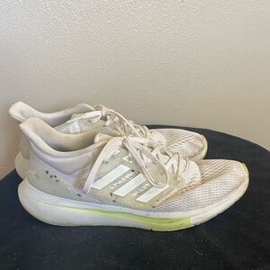 Adidas White and Light Green Sneakers